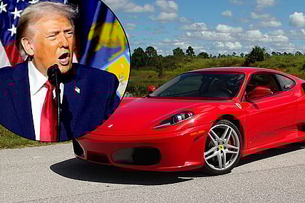 President Donald Trump and Ferrari