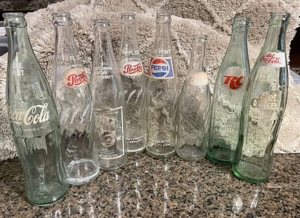 vintage coca cola and pepsi glass bottles / morphy auctions