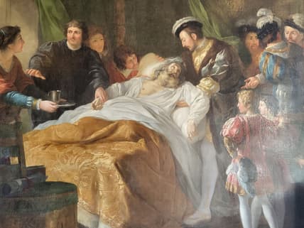 Weirdest Last Words from Historical Figures Death of Leonardo da Vinci Google Commons