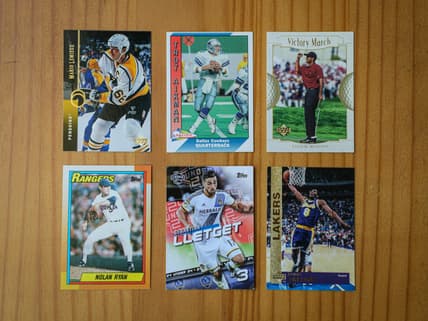 different sports cards / rare soccer cards