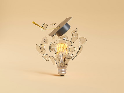 A light bulb shattering.
