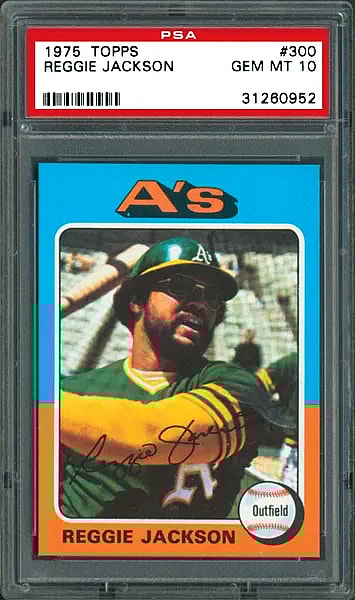 Most valuable Reggie Jackson rookie cards: 1975 Topps Reggie Jackson #300