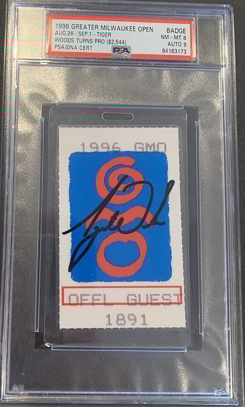 valuable Tiger Woods memorabilia