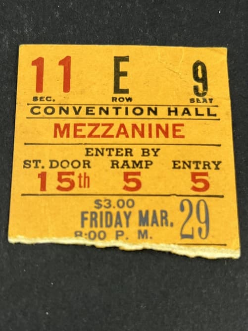 collectible concert tickets worth a fortune