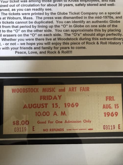 collectible concert tickets worth a fortune