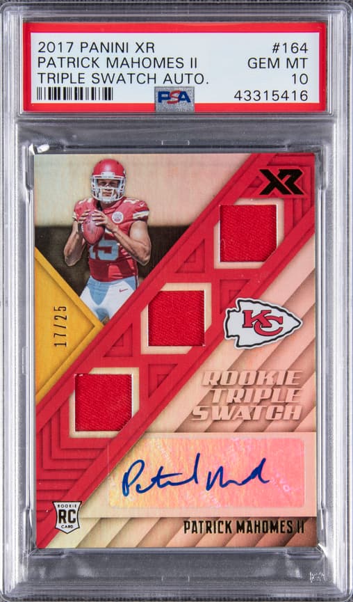 Most valuable Patrick Mahomes rookie cards: 2017 Panini XR #164