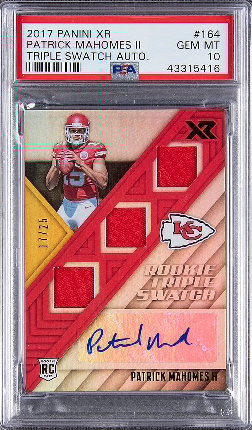 Most valuable Patrick Mahomes rookie cards: 2017 Panini XR #164