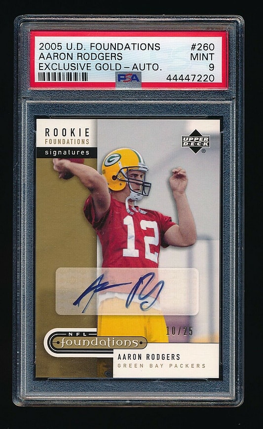 Most valuable Aaron Rodgers rookie cards: 2005 Upper Decks Foundation Signature