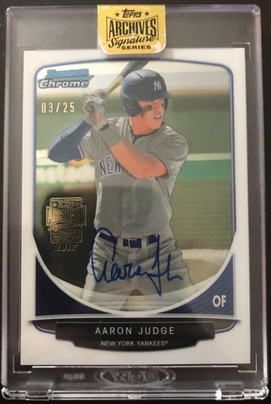 Most valuable Aaron Judge rookie cards: 2017 Bowman Chrome Aaron Judge Rookie Card #25