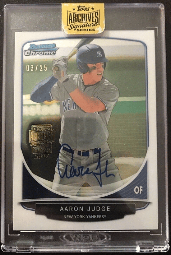 Most valuable Aaron Judge rookie cards: 2017 Bowman Chrome Aaron Judge Rookie Card #25
