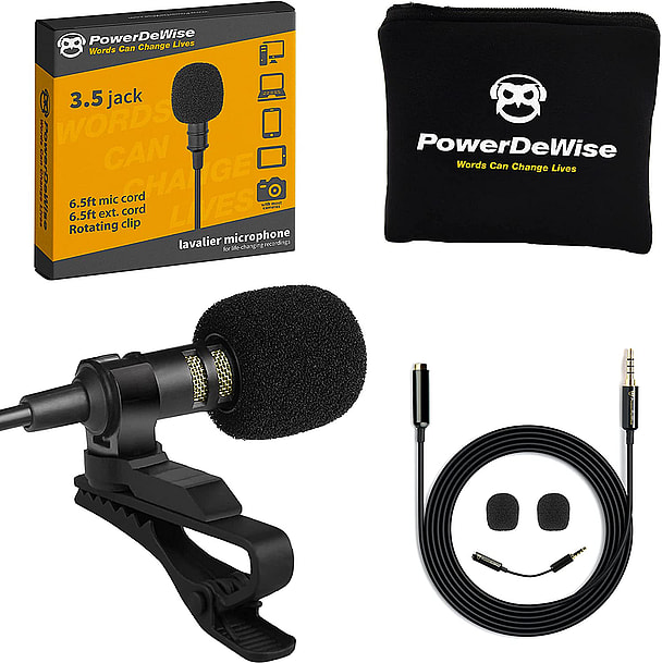 best microphones for iPhone: PowerDeWise Lavalier
