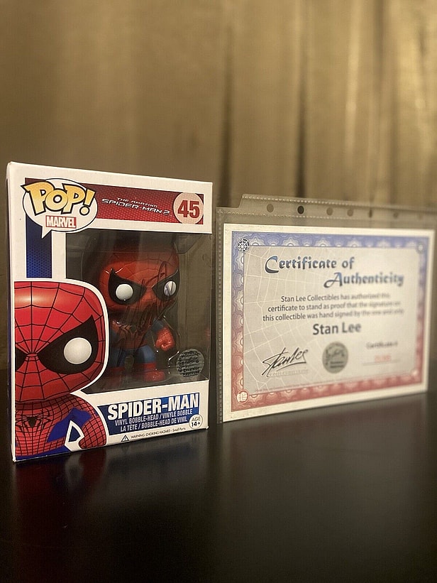 most valuable spider man memorabilia funko pop stan lee