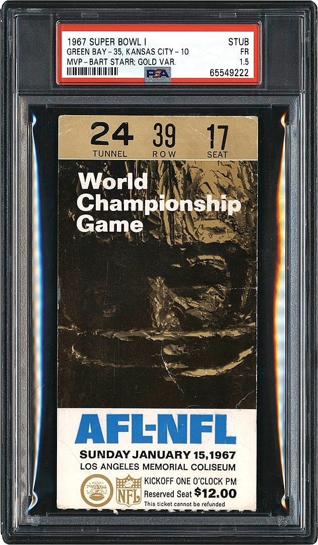 1967 Super Bowel I Gold VAR, Full Tickets