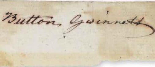 Most Expensive Signatures in History: Button Gwinnet