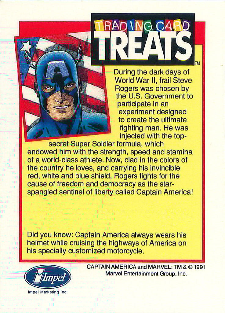marvel comics trading card