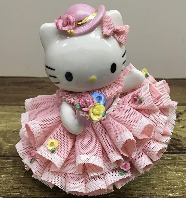 Hello Kitty Irish Dresden Porcelain Lace Doll