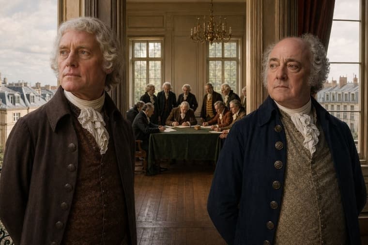 Artist Impression: Thomas Jefferson and John Adams did not sign the Constitution 