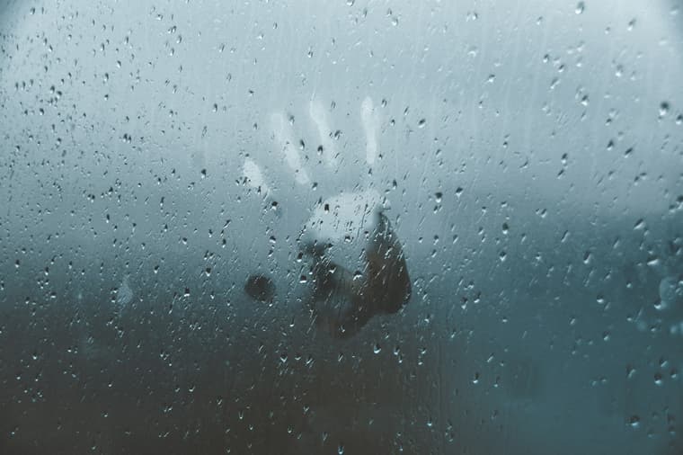 handprint on glass pane / strange disappearances