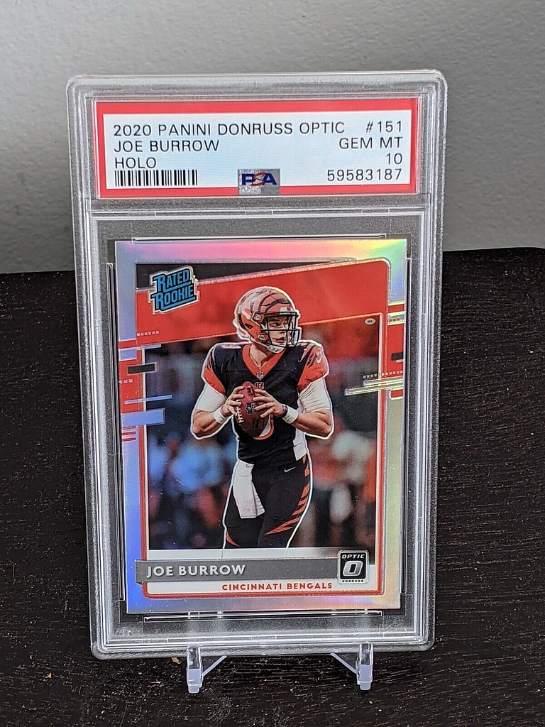donruss optic; joe burrow rookie card