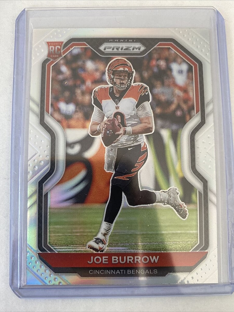 prizm silver; joe burrow rookie card