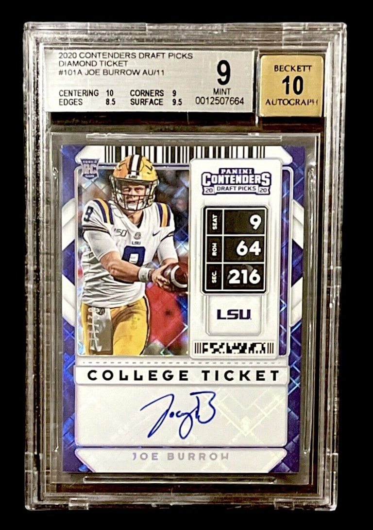 contenders draft picks; joe burrow rookie card