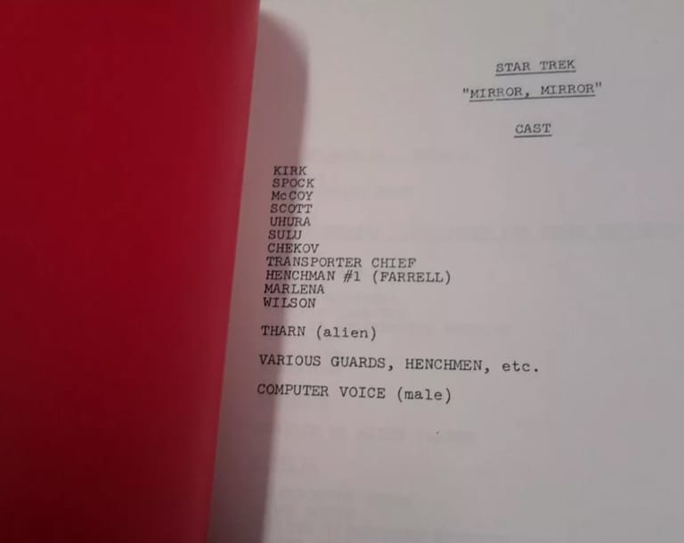 Star Trek Original Script