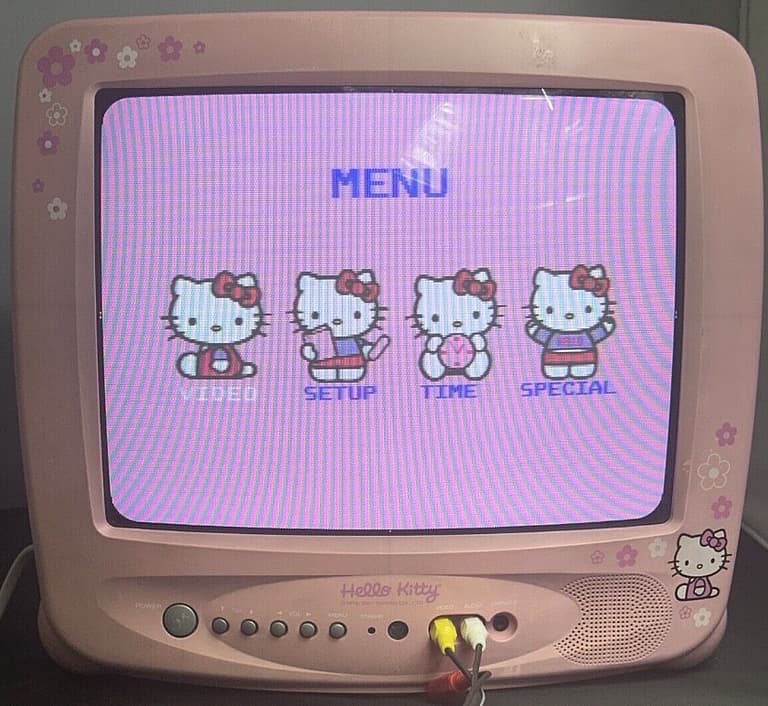 Hello Kitty Pink 13″ Vintage CRT TV No Remote | eBay