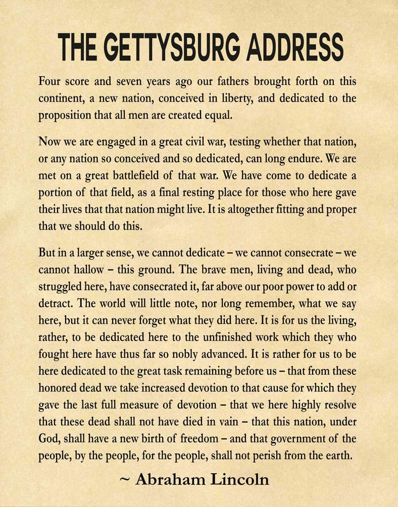 the gettysburg address