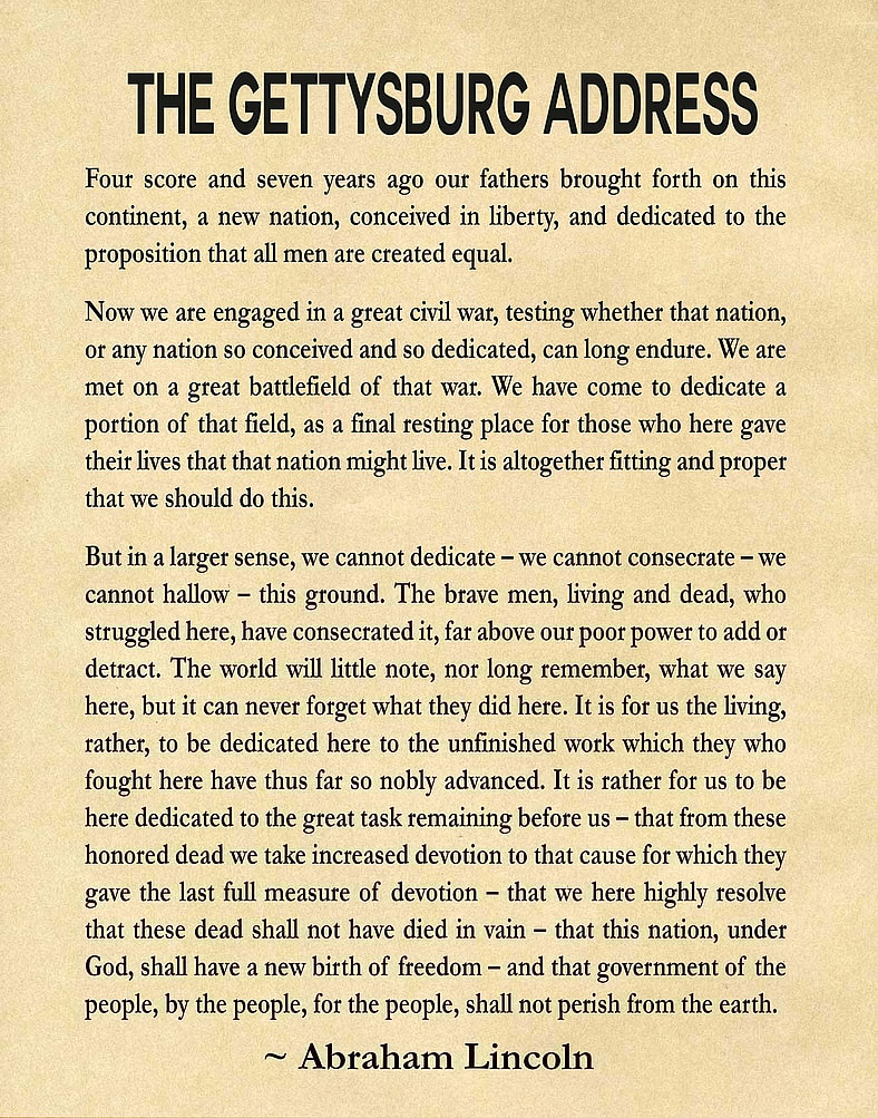 the gettysburg address