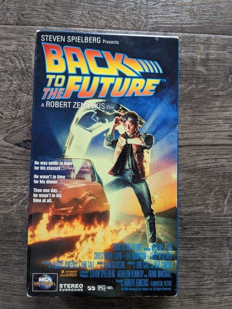 Back to the Future vhs tape