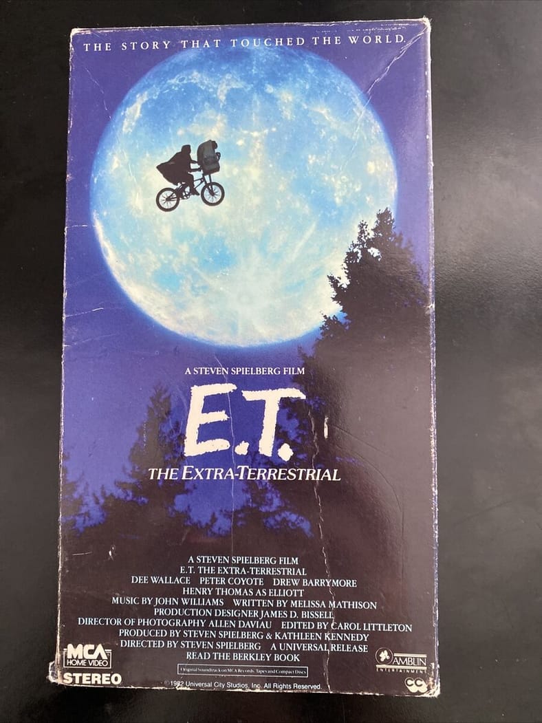 Holographic E.T. Limited Edition vhs tape