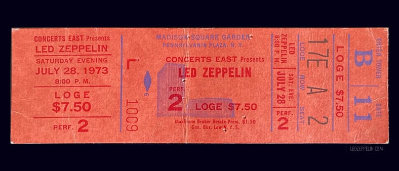 Led Zeppelin at Madison Square Garden