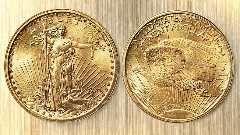 1921 Double Eagle MS66 PCGS