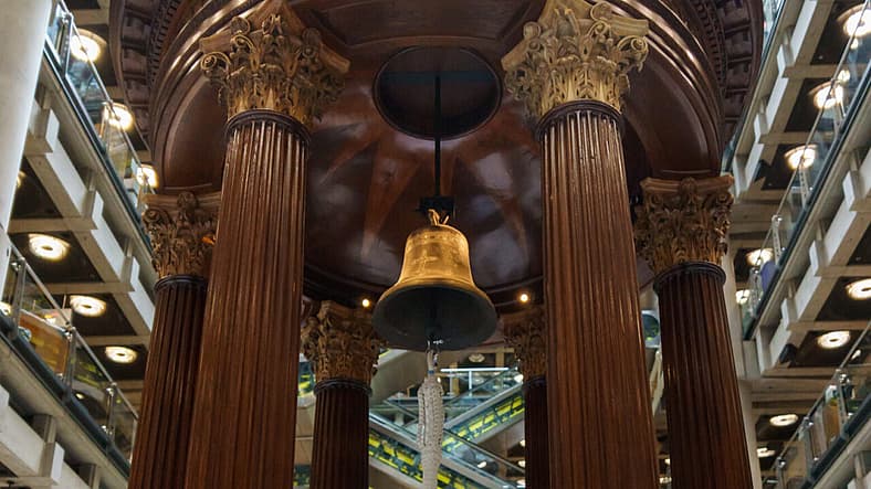 Lloyd's Building - Lutine Bell in the rostrum