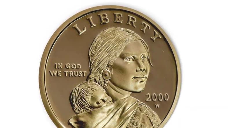 Judd-2190 Pattern 2000-W Sacagawea gold dollars / spaceflight gold dollars