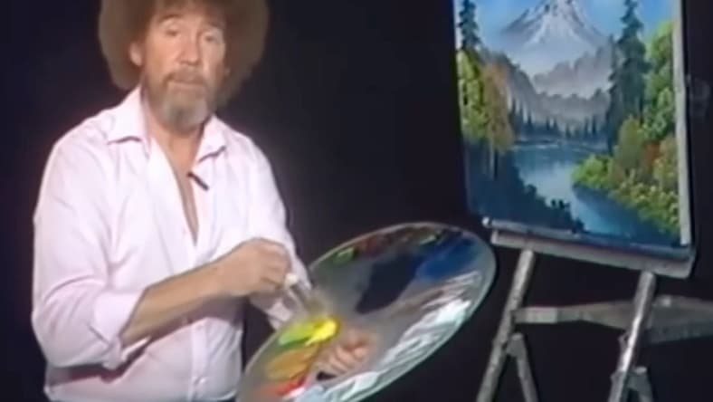 Bob Ross painting