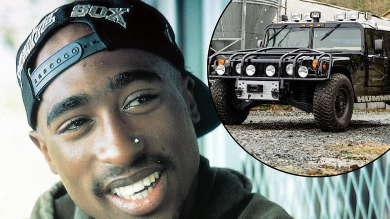 Tupac Shakur and his formerly owned H1 Hummer