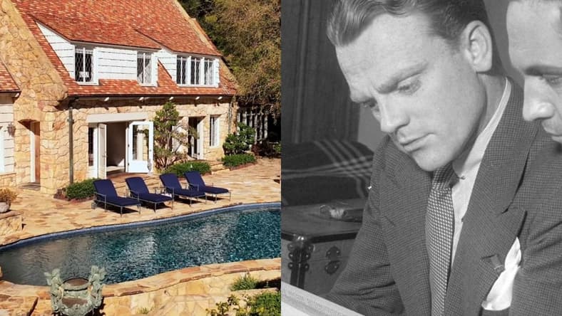 Left: The Cagney Estate. Right: James Cagney.
