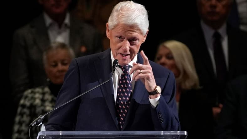 Bill Clinton speaks during the 30th Remembrance Ceremony.