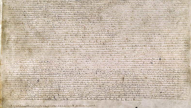magna carta / famous historical documents