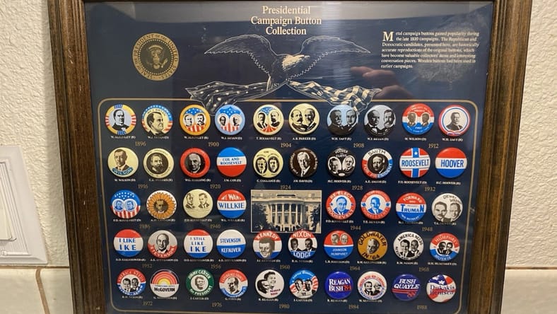 presidential campaign buttons