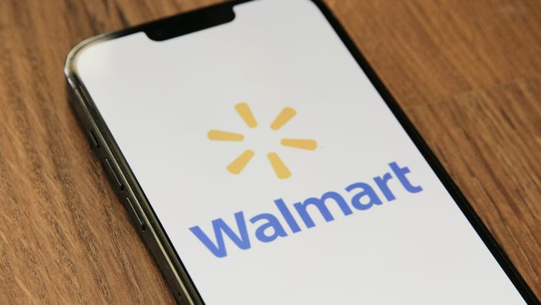 walmart on phone screen