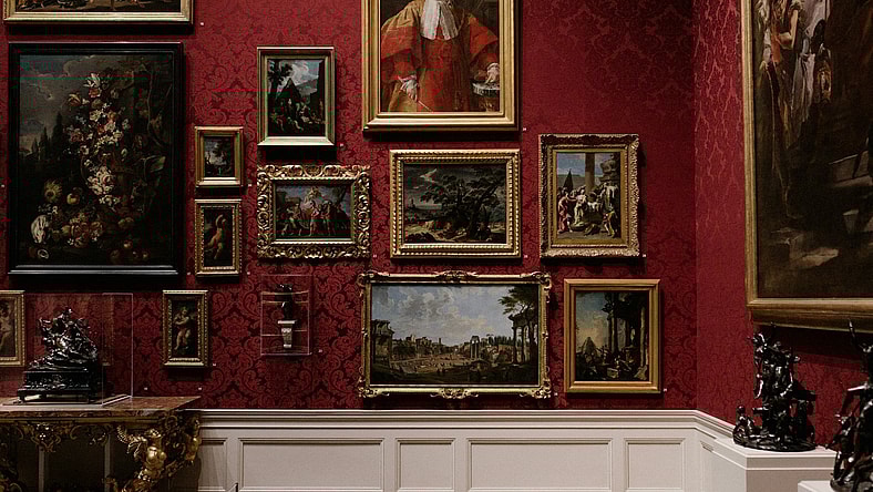 paintings on a red wall / most controversial paintings