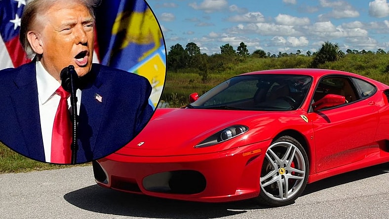 President Donald Trump and Ferrari