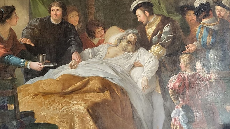 Weirdest Last Words from Historical Figures Death of Leonardo da Vinci Google Commons