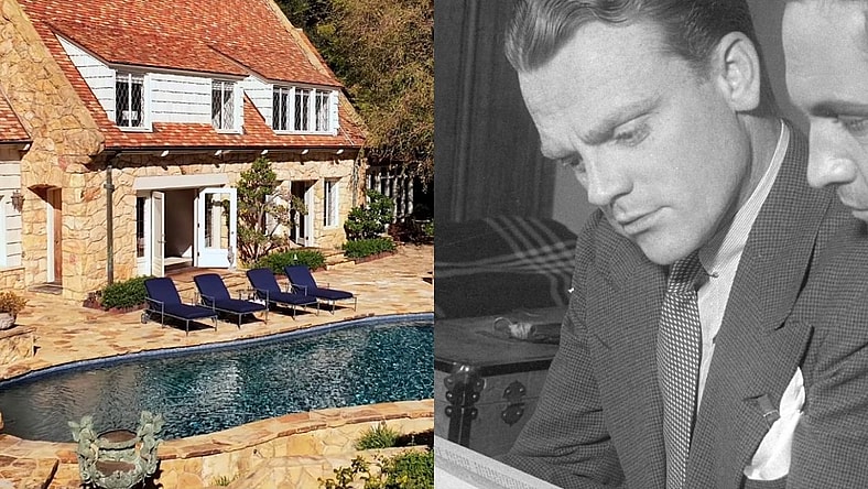 Left: The Cagney Estate. Right: James Cagney.