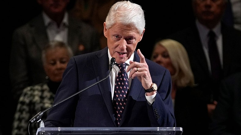 Bill Clinton speaks during the 30th Remembrance Ceremony.