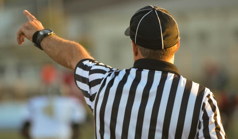 referee pointing