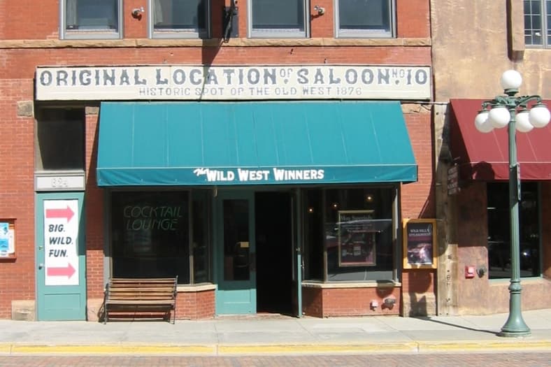 Possible location of the original Nuttal & Mann's saloon where Wild Bill Hickok was killed, 624 Main Street in Deadwood, South Dakota (1898).