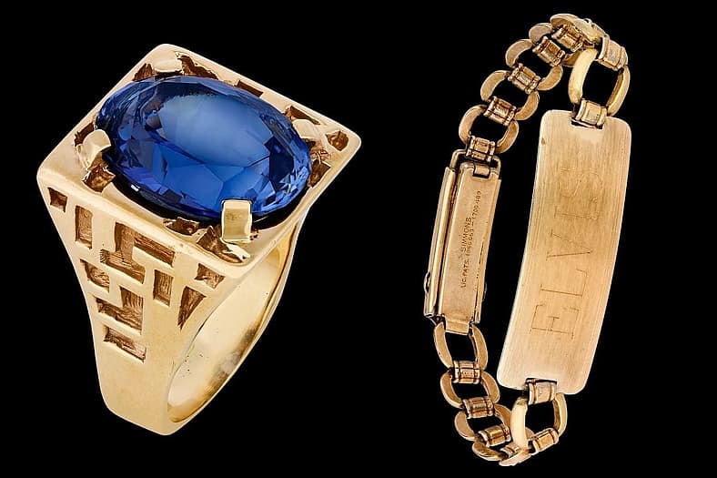 Elvis Presley's ring and bracelet